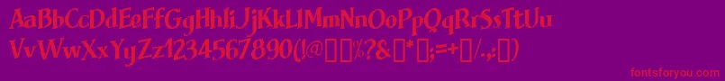 Brimfrg Font – Red Fonts on Purple Background