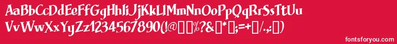 Brimfrg Font – White Fonts on Red Background