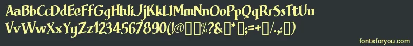 Brimfrg Font – Yellow Fonts on Black Background