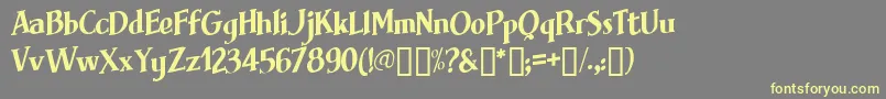 Brimfrg Font – Yellow Fonts on Gray Background