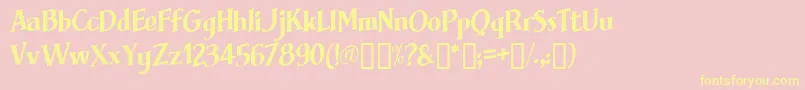 Brimfrg Font – Yellow Fonts on Pink Background