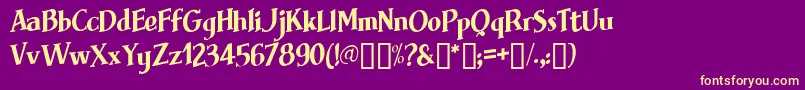 Brimfrg Font – Yellow Fonts on Purple Background