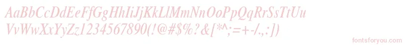 XeroxSerifNarrowItalic-Schriftart – Rosa Schriften