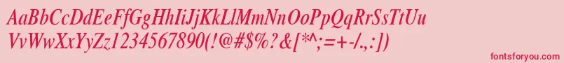 More about XeroxSerifNarrowItalic Font XeroxSerifNarrowItalic Font – Red Fonts on Pink Background