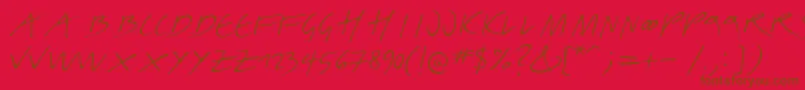 LinotypeBelle Font – Brown Fonts on Red Background