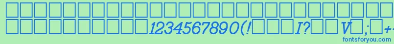 Więcej informacji o czcionce Bo2431a Czcionka Bo2431a – niebieskie czcionki na zielonym tle