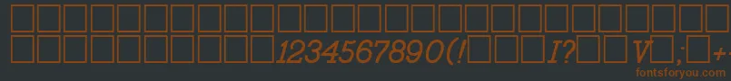 Шрифт Bo2431a – коричневые шрифты на чёрном фоне