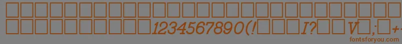 Bo2431a Font – Brown Fonts on Gray Background