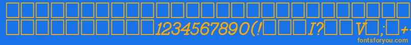 Bo2431a Font – Orange Fonts on Blue Background