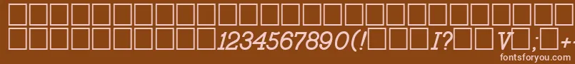 Bo2431a Font – Pink Fonts on Brown Background