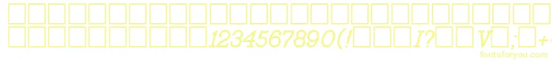 Bo2431a-Schriftart – Gelbe Schriften
