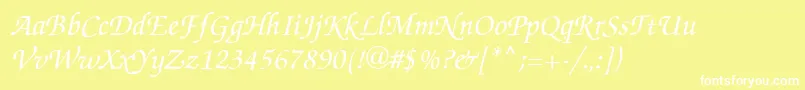 Zapfchi Font – White Fonts on Yellow Background