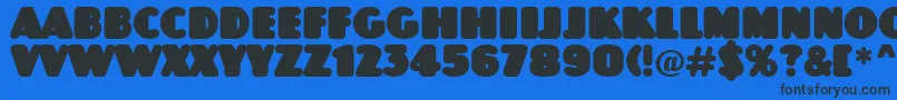 Ft93 Font – Black Fonts on Blue Background