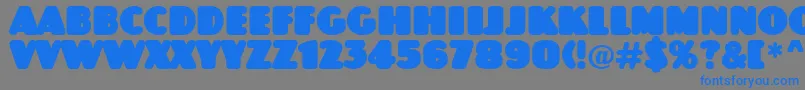 Ft93 Font – Blue Fonts on Gray Background
