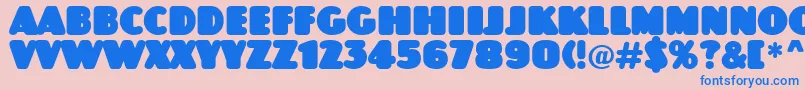 Ft93 Font – Blue Fonts on Pink Background