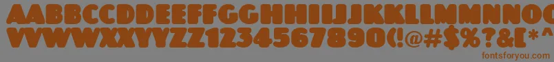 Ft93 Font – Brown Fonts on Gray Background