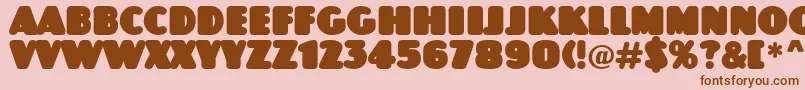 Ft93 Font – Brown Fonts on Pink Background