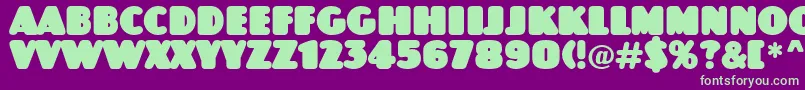 Шрифт Ft93 – зелёные шрифты на фиолетовом фоне