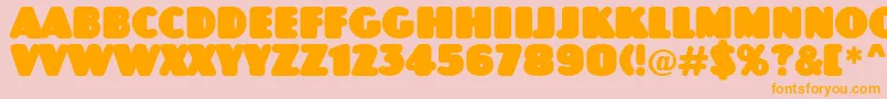 Ft93 Font – Orange Fonts on Pink Background