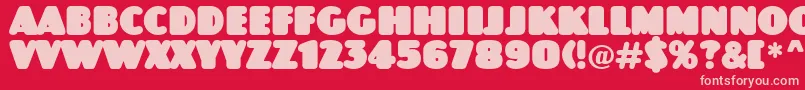 Ft93 Font – Pink Fonts on Red Background