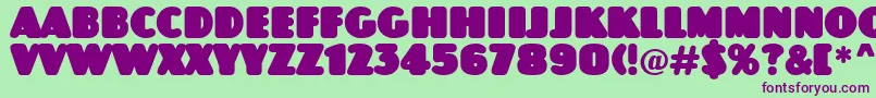 Ft93 Font – Purple Fonts on Green Background