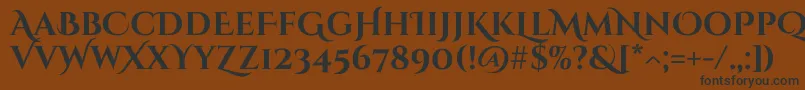 CinzeldecorativeBold Font – Black Fonts on Brown Background