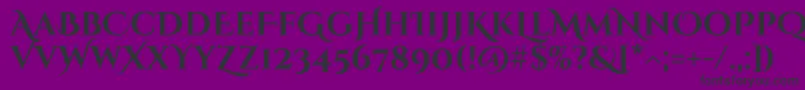 CinzeldecorativeBold Font – Black Fonts on Purple Background