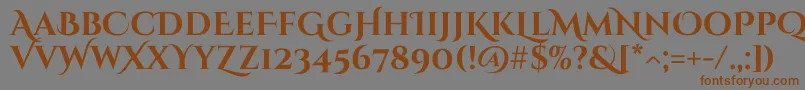 Шрифт CinzeldecorativeBold – коричневые шрифты на сером фоне