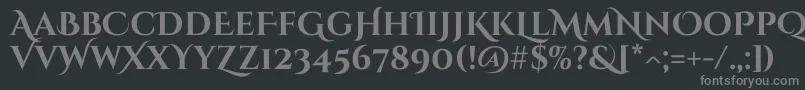 CinzeldecorativeBold Font – Gray Fonts on Black Background