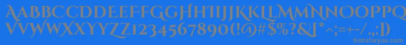 Шрифт CinzeldecorativeBold – серые шрифты на синем фоне