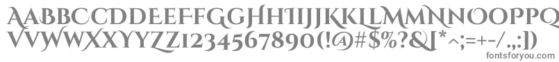 Шрифт CinzeldecorativeBold – серые шрифты на белом фоне