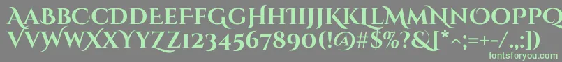 Шрифт CinzeldecorativeBold – зелёные шрифты на сером фоне