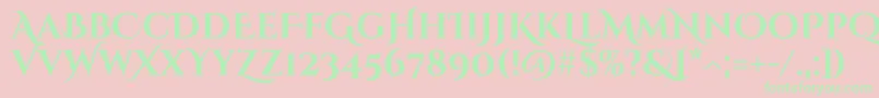 CinzeldecorativeBold Font – Green Fonts on Pink Background