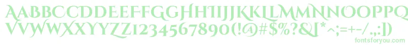Шрифт CinzeldecorativeBold – зелёные шрифты на белом фоне