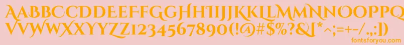CinzeldecorativeBold Font – Orange Fonts on Pink Background