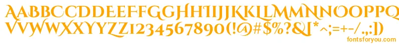 Шрифт CinzeldecorativeBold – оранжевые шрифты на белом фоне