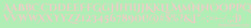 Шрифт CinzeldecorativeBold – розовые шрифты на зелёном фоне