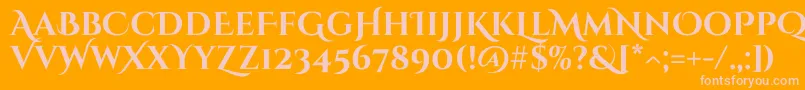 Шрифт CinzeldecorativeBold – розовые шрифты на оранжевом фоне