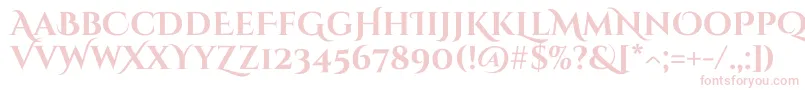 Шрифт CinzeldecorativeBold – розовые шрифты на белом фоне