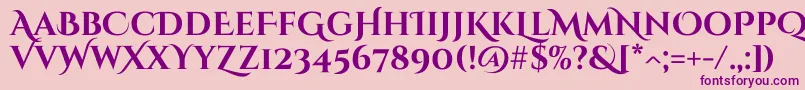 CinzeldecorativeBold Font – Purple Fonts on Pink Background