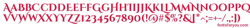 フォントCinzeldecorativeBold – 赤い文字