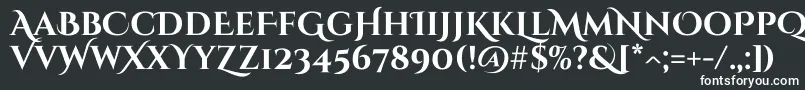 CinzeldecorativeBold Font – White Fonts on Black Background