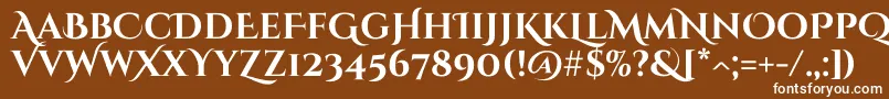 Шрифт CinzeldecorativeBold – белые шрифты на коричневом фоне