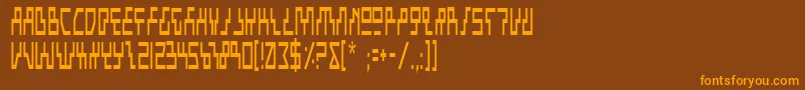 Шрифт BeamRiderCondensed – оранжевые шрифты на коричневом фоне
