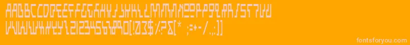 BeamRiderCondensed Font – Pink Fonts on Orange Background