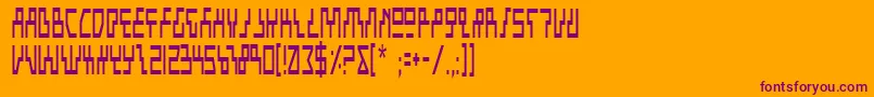 Шрифт BeamRiderCondensed – фиолетовые шрифты на оранжевом фоне