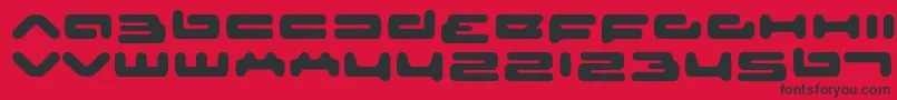 Seniorservice Font – Black Fonts on Red Background
