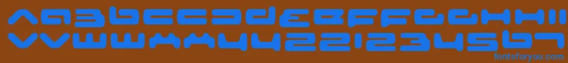Seniorservice Font – Blue Fonts on Brown Background