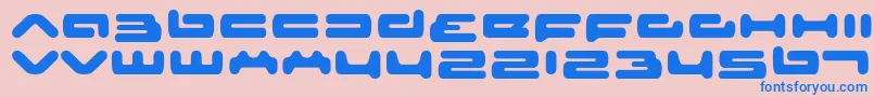 Seniorservice Font – Blue Fonts on Pink Background