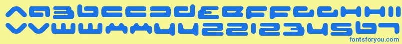 Seniorservice Font – Blue Fonts on Yellow Background